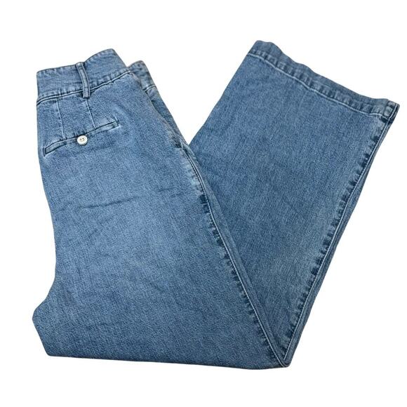 Madewell Pleated Wide-Leg Denim Pants / Jeans — Size 0 — Gently Used - Picture 3 of 7